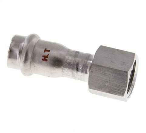 Press Fitting - 15mm Hembra & Rp 1/2'' Hembra - Acero Inoxidable
