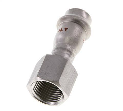 Press Fitting - 15mm Hembra & Rp 1/2'' Hembra - Acero Inoxidable