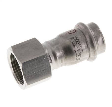 Press Fitting - 22mm Hembra & Rp 3/4'' Hembra - Acero Inoxidable