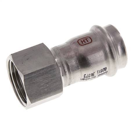 Racor a presión - 28 mm hembra y Rp 1'' hembra - Acero inoxidable