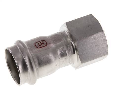 Racor a presión - 28 mm hembra y Rp 1'' hembra - Acero inoxidable