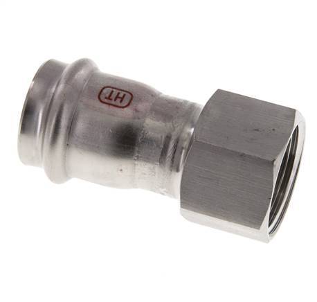 Racor a presión - 28 mm hembra y Rp 1'' hembra - Acero inoxidable