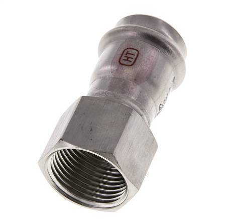 Racor a presión - 28 mm hembra y Rp 1'' hembra - Acero inoxidable