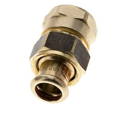 Racor de unión a presión - 15mm hembra y Rp 3/4'' hembra - Aleación de cobre junta plana