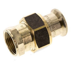 Racor de unión a presión - 22mm hembra y Rp 3/4'' hembra - Aleación de cobre junta plana