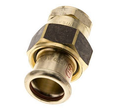 Racor de unión a presión - 22mm hembra y Rp 3/4'' hembra - Aleación de cobre junta plana