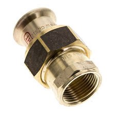 Racor de unión a presión - 22mm hembra y Rp 3/4'' hembra - Aleación de cobre junta plana