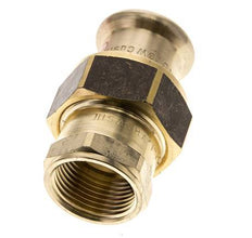 Racor de unión a presión - 22mm hembra y Rp 3/4'' hembra - Aleación de cobre junta plana