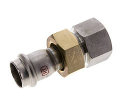 Unión Prensada - 22mm Hembra & Rp 1'' Hembra - Acero Inoxidable Junta Plana