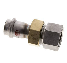 Unión Prensada - 22mm Hembra & Rp 1'' Hembra - Acero Inoxidable Junta Plana