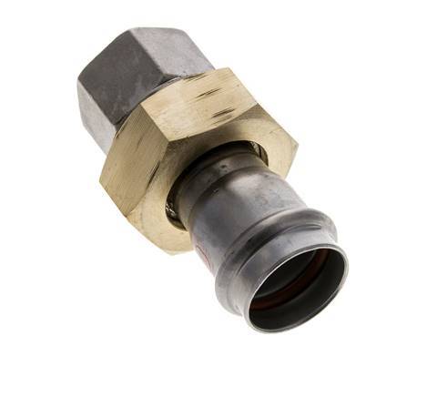 Union Press Fitting - 28mm Hembra & Rp 1'' Hembra - Acero Inoxidable Junta Plana