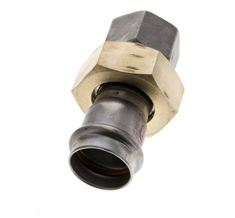 Union Press Fitting - 28mm Hembra & Rp 1'' Hembra - Acero Inoxidable Junta Plana