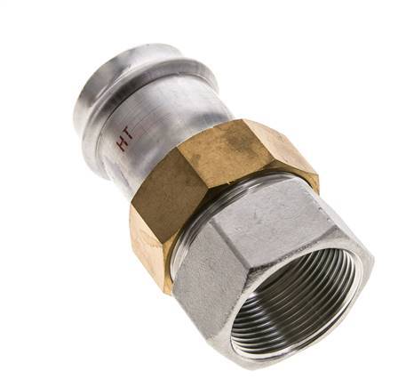 Union Press Fitting - 42mm Hembra & Rp 1-1/2'' Hembra - Acero Inoxidable Junta Plana