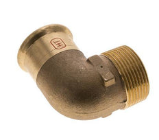 Accesorio a presión codo de 90 grados - 35 mm hembra y R 1-1/4'' macho - Aleación de cobre