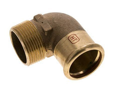 Accesorio a presión codo de 90 grados - 35 mm hembra y R 1-1/4'' macho - Aleación de cobre