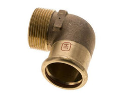 Accesorio a presión codo de 90 grados - 35 mm hembra y R 1-1/4'' macho - Aleación de cobre