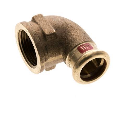 Racor a presión codo 90deg - 18mm Hembra & Rp 3/4'' Hembra - Aleación de cobre
