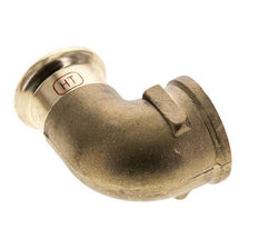 Racor a presión codo 90deg - 22mm Hembra & Rp 3/4'' Hembra - Aleación de cobre