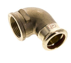 Racor a presión codo 90deg - 22mm Hembra & Rp 3/4'' Hembra - Aleación de cobre