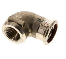 Racor a presión codo 90deg - 28mm Hembra & Rp 3/4'' Hembra - Aleación de cobre