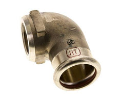 Racor a presión codo 90deg - 28mm Hembra & Rp 3/4'' Hembra - Aleación de cobre