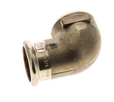 Racor a presión codo 90deg - 28mm Hembra & Rp 3/4'' Hembra - Aleación de cobre