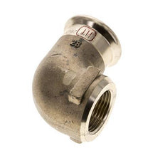 Racor a presión codo 90deg - 28mm Hembra & Rp 3/4'' Hembra - Aleación de cobre