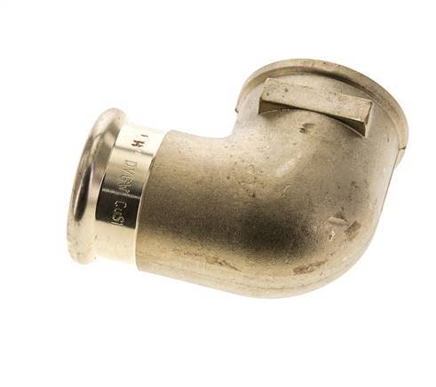 Racor a presión codo 90deg - Hembra 35mm & Hembra Rp 1-1/4'' - Aleación de cobre