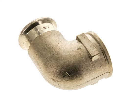 Racor a presión codo 90deg - Hembra 35mm & Hembra Rp 1-1/4'' - Aleación de cobre