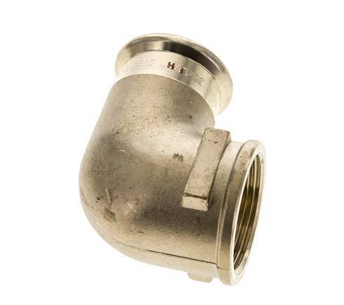 Racor a presión codo 90deg - Hembra 35mm & Hembra Rp 1-1/4'' - Aleación de cobre