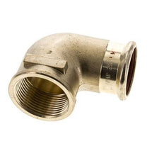 Racor a presión codo 90deg - Hembra 35mm & Hembra Rp 1-1/4'' - Aleación de cobre
