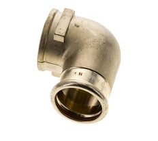 Racor a presión codo 90deg - Hembra 35mm & Hembra Rp 1-1/4'' - Aleación de cobre