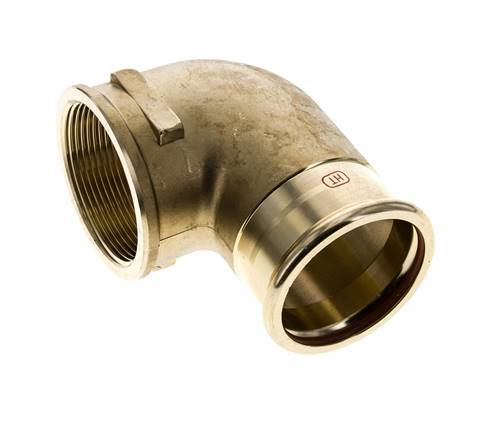 Racor a presión codo 90deg - 54mm Hembra & Rp 2'' Hembra - Aleación de cobre