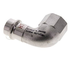 Racor a presión codo de 90 grados - 18 mm hembra y Rp 3/4'' hembra - Acero inoxidable