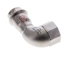 Racor a presión codo de 90 grados - 22 mm hembra y Rp 3/4'' hembra - Acero inoxidable