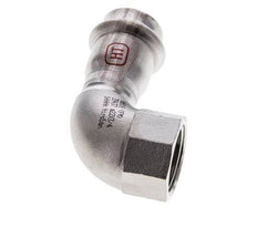 Racor a presión codo de 90 grados - 22 mm hembra y Rp 3/4'' hembra - Acero inoxidable