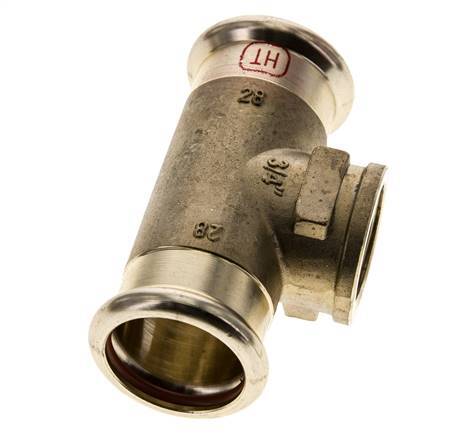 Tee Press Fitting - 28mm Hembra & Rp 3/4'' Hembra - Aleación de cobre