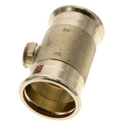 Tee Press Fitting - 54mm Hembra & Rp 1/2'' Hembra - Aleación de cobre