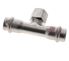 Tee Press Fitting - 18mm Hembra & Rp 1/2'' Hembra - Acero Inoxidable