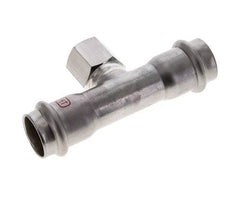 Tee Press Fitting - 22mm Hembra & Rp 1/2'' Hembra - Acero Inoxidable