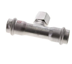 Tee Press Fitting - 22mm Hembra & Rp 1/2'' Hembra - Acero Inoxidable