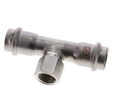 Tee Press Fitting - 22mm Hembra & Rp 1/2'' Hembra - Acero Inoxidable
