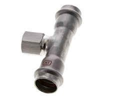 Tee Press Fitting - 22mm Hembra & Rp 1/2'' Hembra - Acero Inoxidable