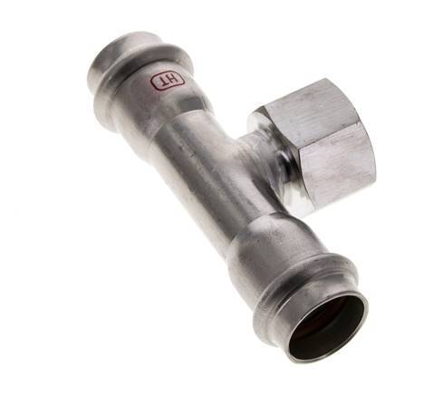 Tee Press Fitting - 22mm Hembra & Rp 3/4'' Hembra - Acero Inoxidable