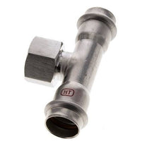 Tee Press Fitting - 22mm Hembra & Rp 3/4'' Hembra - Acero Inoxidable