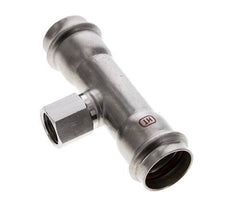 Tee Press Fitting - 28mm Hembra & Rp 1/2'' Hembra - Acero Inoxidable