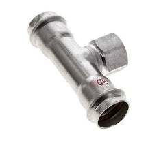 Tee Press Fitting - 28mm Hembra & Rp 3/4'' Hembra - Acero Inoxidable