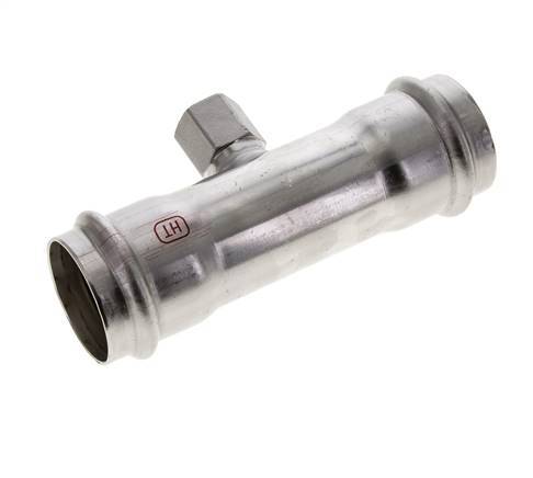 Tee Press Fitting - 42mm Hembra & Rp 1/2'' Hembra - Acero Inoxidable