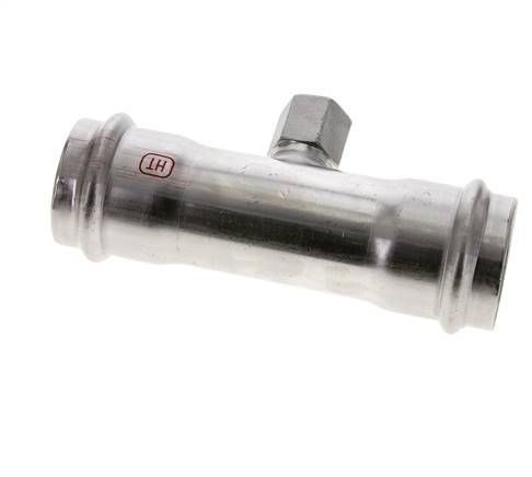Tee Press Fitting - 42mm Hembra & Rp 1/2'' Hembra - Acero Inoxidable