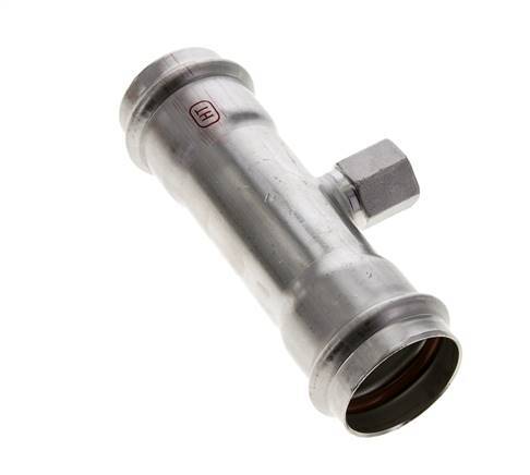 Tee Press Fitting - 42mm Hembra & Rp 1/2'' Hembra - Acero Inoxidable